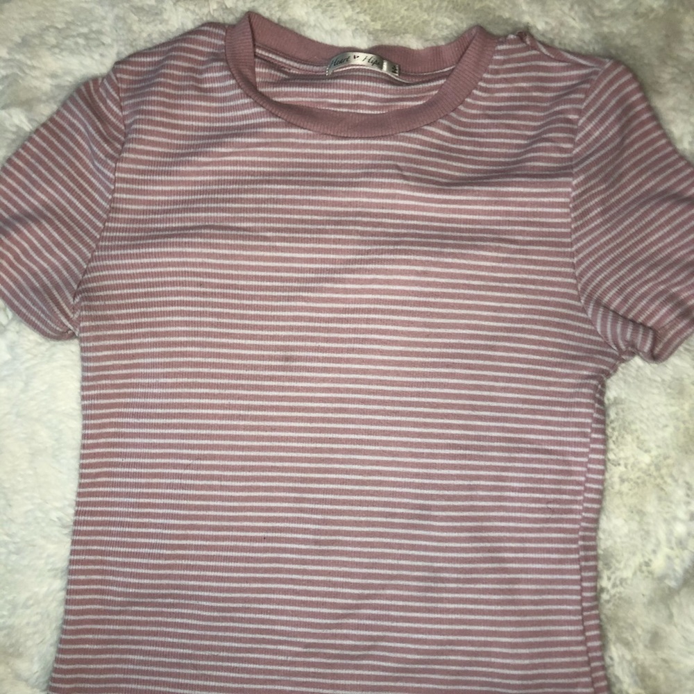 Pink/white stripped top